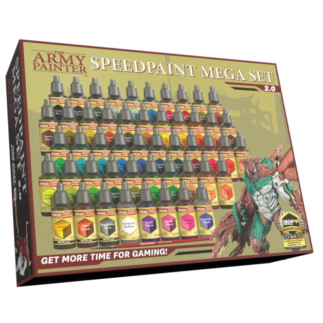 Army Painter Speedpaint Mega Set 2.0 box front with rows of Speedpaint bottles