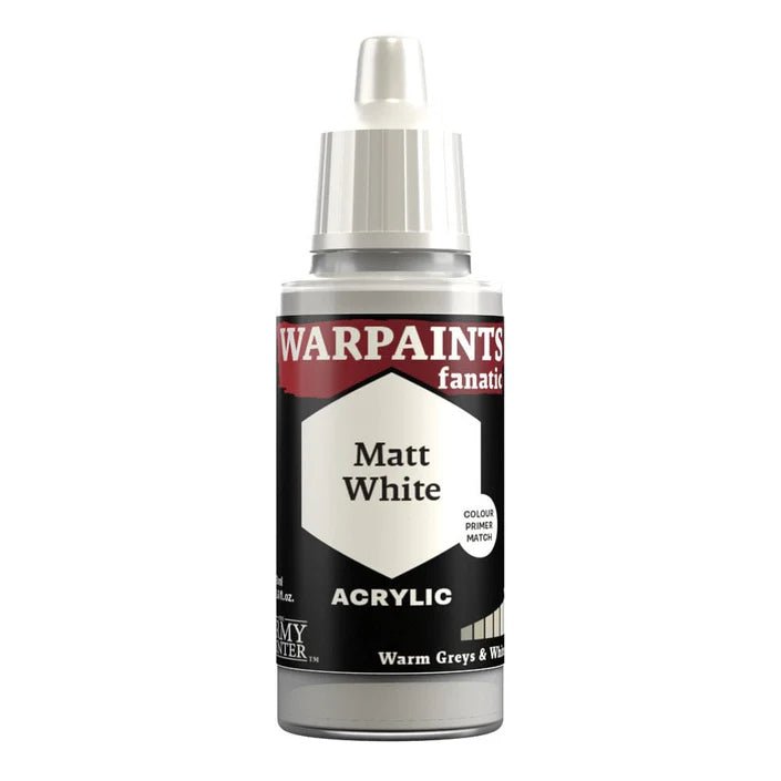 Army Painter Warpaints Fanatic Matt White 18ml dropper bottle