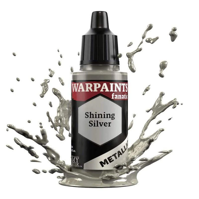 Army Painter Warpaints Fanatic Metallic: Shining Silver 18ml - Loaded Dice
