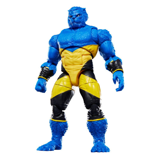 Hasbro Marvel Legends Beast action figure from Astonishing X-Men in blue fur and yellow suit