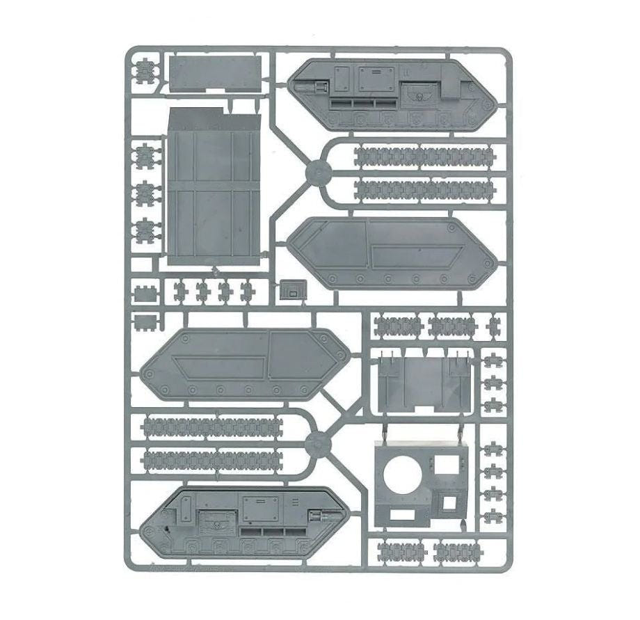 Games Workshop Astra Militarum Chimera unpainted plastic sprue, frame 2 of 2