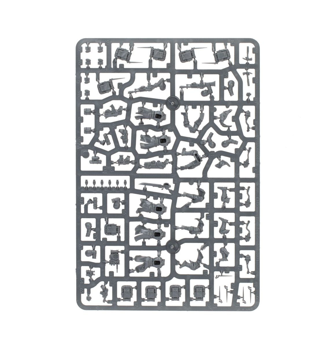 Astra Militarum Death Korps of Krieg unpainted plastic sprue, frame 1 of 2