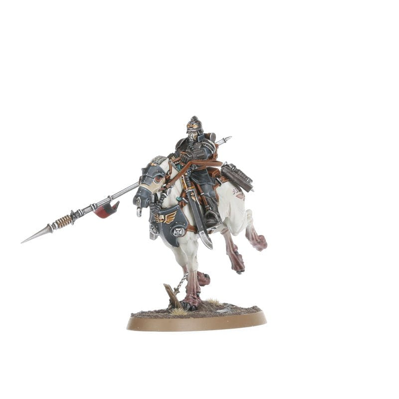 Painted Death Rider charging with lance levelled, side view