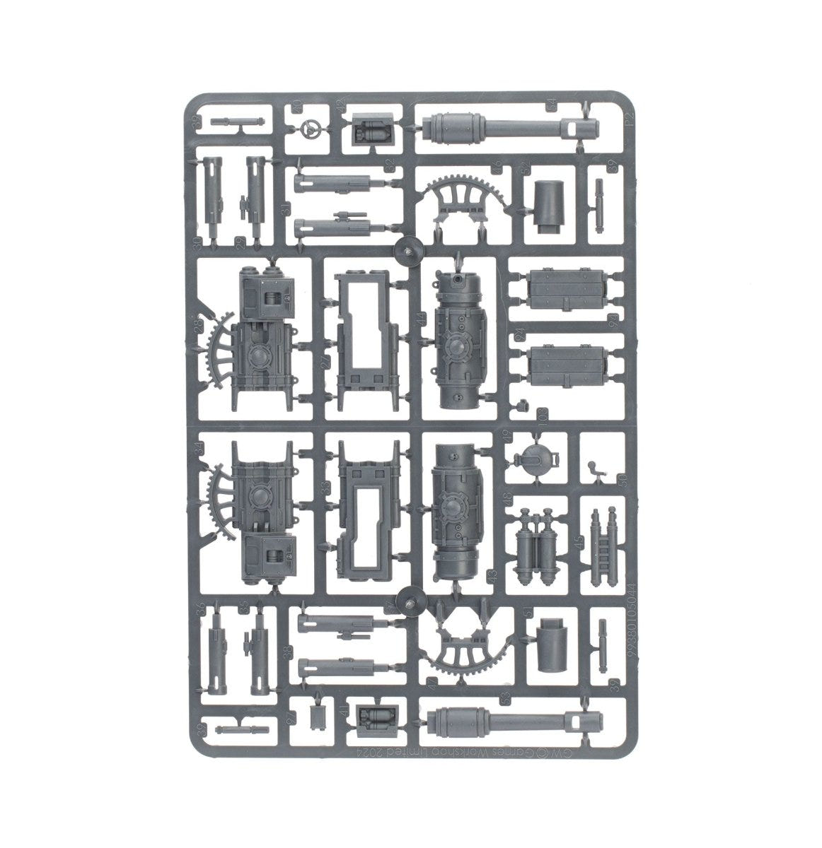 Astra Militarum Krieg Artillery Team unpainted plastic sprue, frame 3 of 3