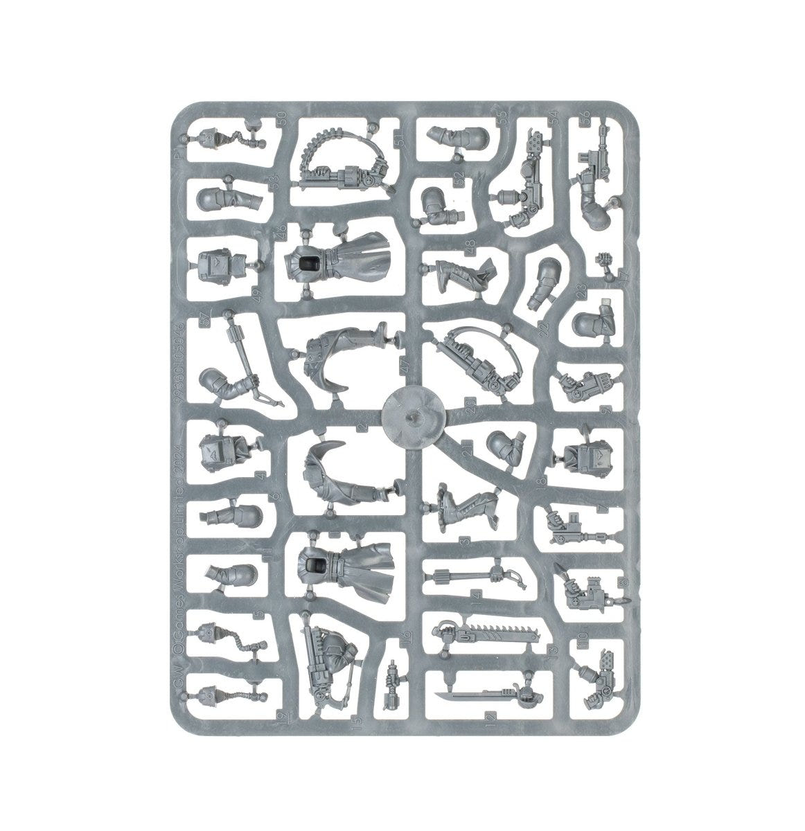 Astra Militarum Krieg Combat Engineers unpainted plastic sprue, frame 3 of 3