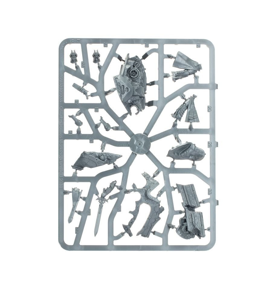Astra Militarum Lord Solar Leontus unpainted plastic sprue, frame 1 of 3