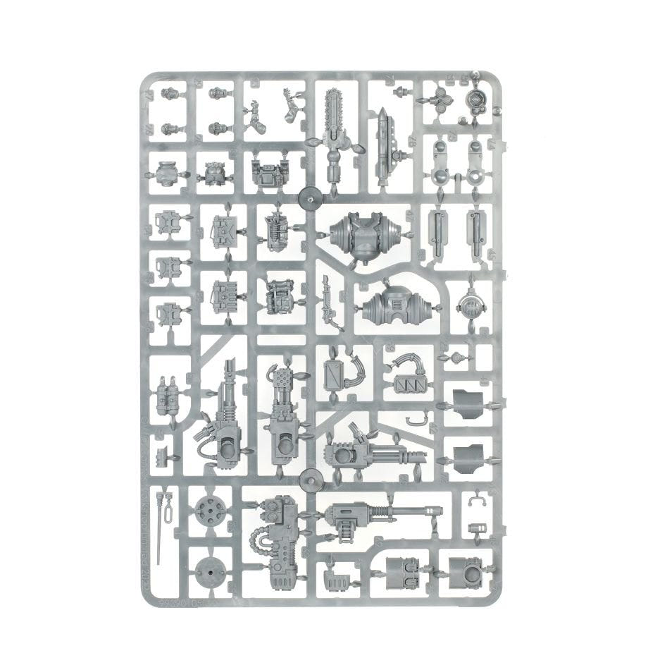 Astra Militarum Sentinel unpainted plastic sprue, frame 2 of 2