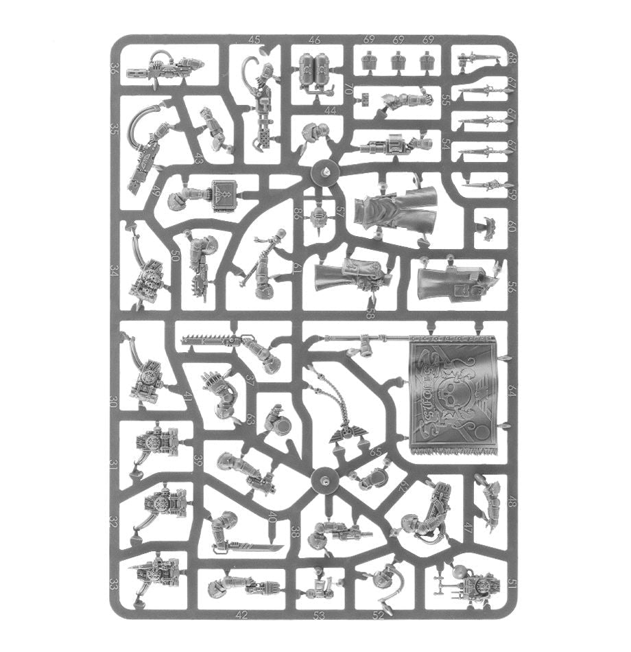Astra Militarum: Tempestus Scions sprue contents - Loaded Dice