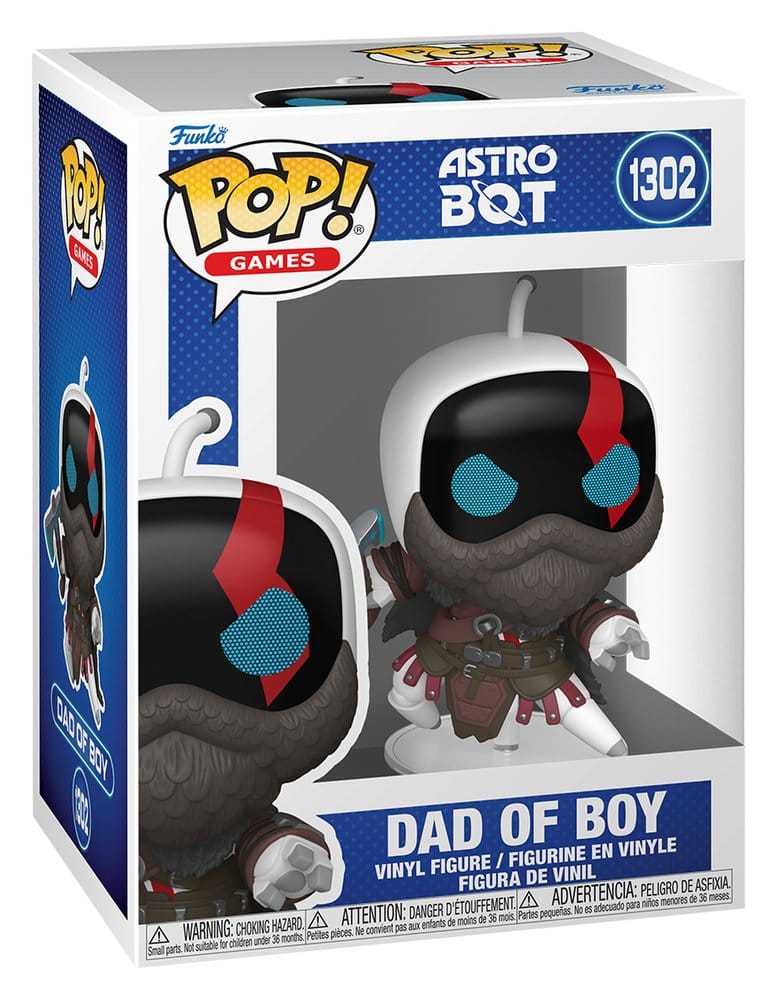Astro Bot Dad of Boy Pop! Games vinyl figure in its window box, number 1302