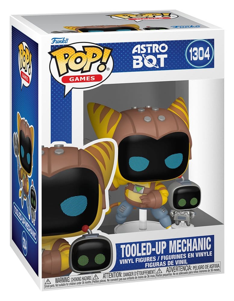 Astro Bot Tooled-Up Mechanic Pop! Games vinyl figure in its window box, number 1304