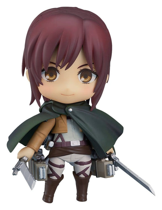 Good Smile Company Nendoroid Sasha Braus from Attack on Titan in cloak with dual blades