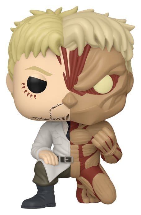 Funko Pop! split figure of Reiner Braun and the Armoured Titan from Attack on Titan