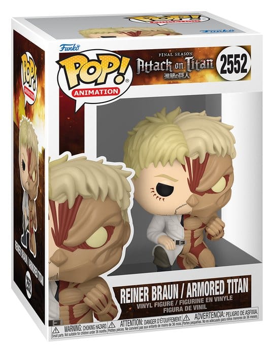 Attack on Titan Funko Pop! Reiner Braun / Armored Titan 2552 split figure in its window box