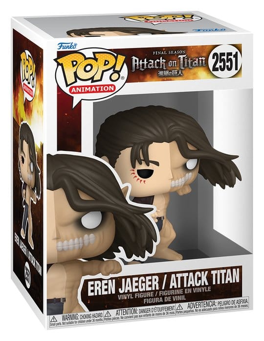 Attack on Titan Funko Pop! Eren Jaeger / Attack Titan 2551 split figure in its window box