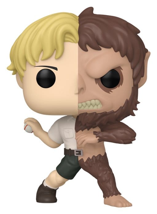 Funko Pop! split figure of Zeke Jaeger and the Beast Titan from Attack on Titan