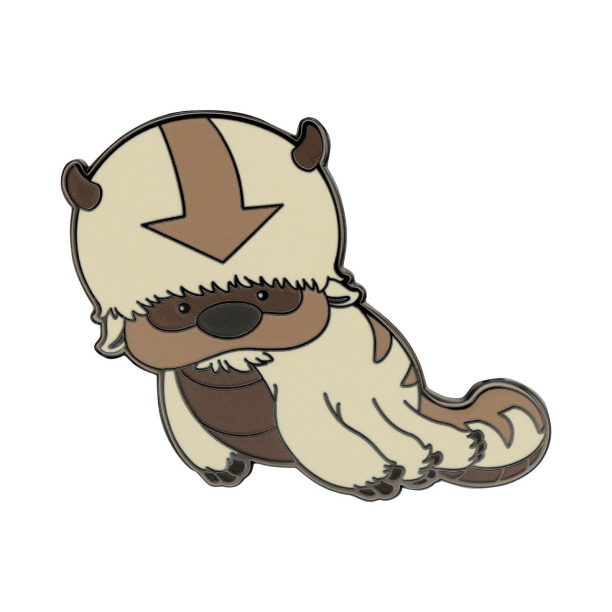Avatar The Last Airbender Appa enamel pin badge, front view on white