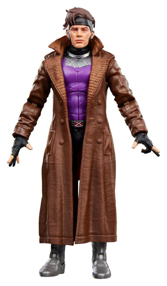 Marvel Legends Gambit figure in long brown coat and purple top, Avengers: Doomsday, front view
