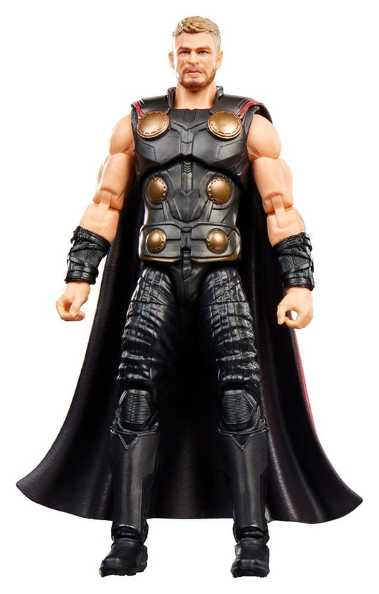 Marvel Legends Thor figure in black armour and cape, Avengers: Doomsday, front view