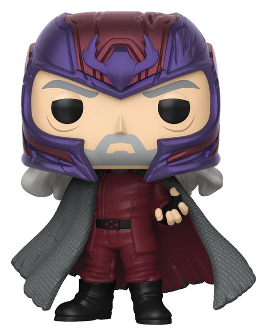 Funko Pop! Magneto vinyl figure from Avengers: Doomsday in purple helmet and long red cape