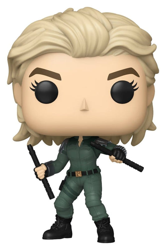 Funko Pop! Yelena vinyl figure from Avengers: Doomsday in green combat outfit holding batons