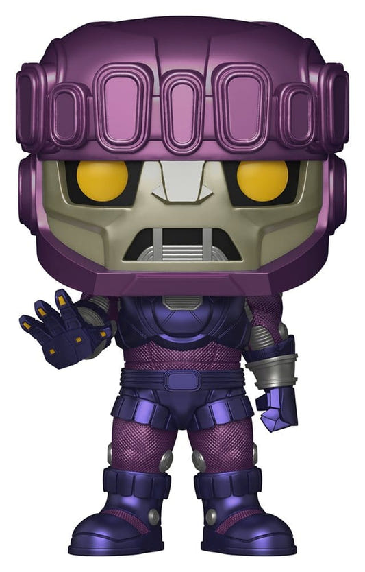 Funko Super Sized Jumbo Pop! Sentinel vinyl figure from Avengers: Doomsday in purple and silver armour