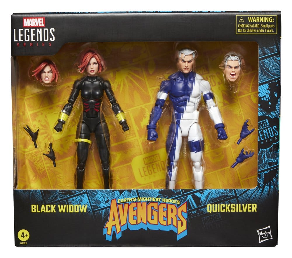 Avengers Marvel Legends Black Widow and Quicksilver 2-pack window box front