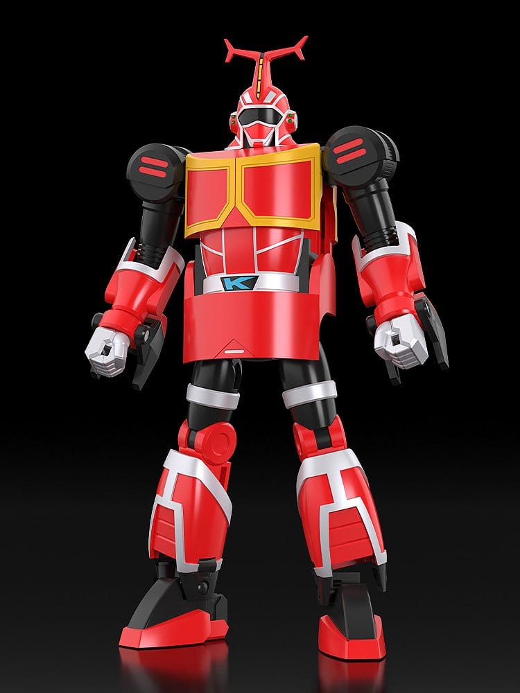 Built Kabutack Moderoid kit standing on black background, front view