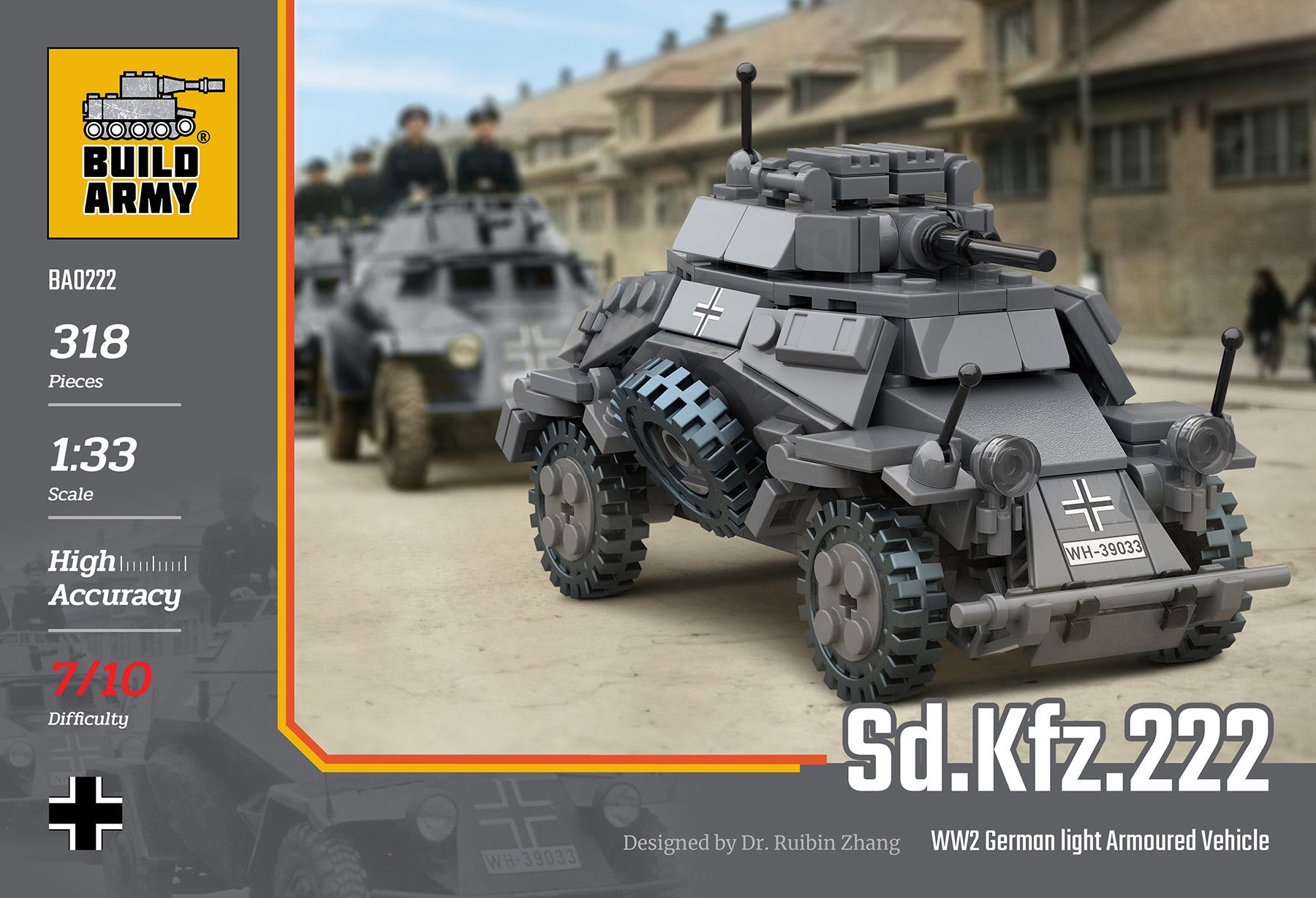 Buildarmy 1:33 Sd. Kfz. 222 Armoured Vehicle - B0222
