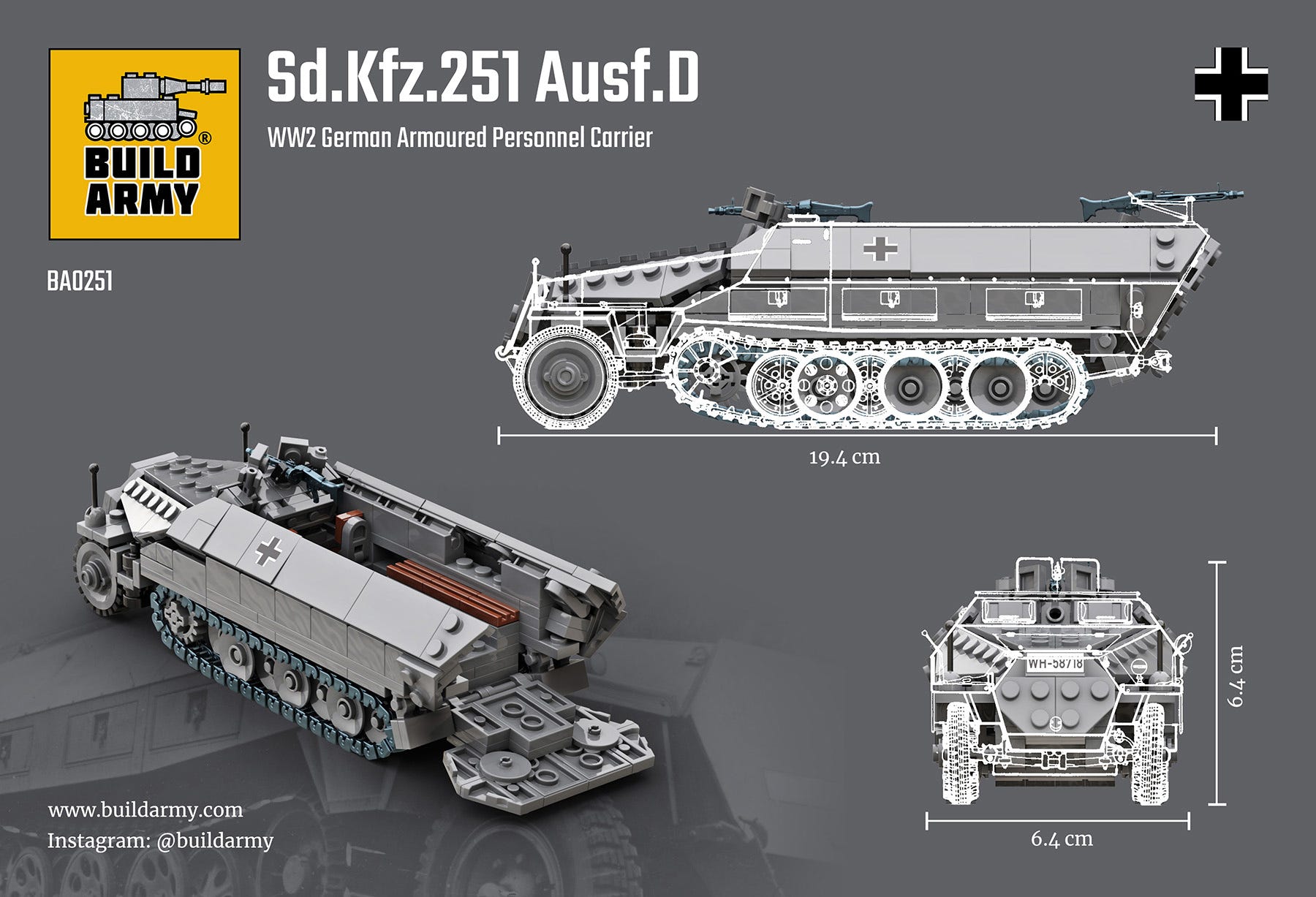 Buildarmy 1:33 Sd. Kfz. 251 Ausf.D - B0251