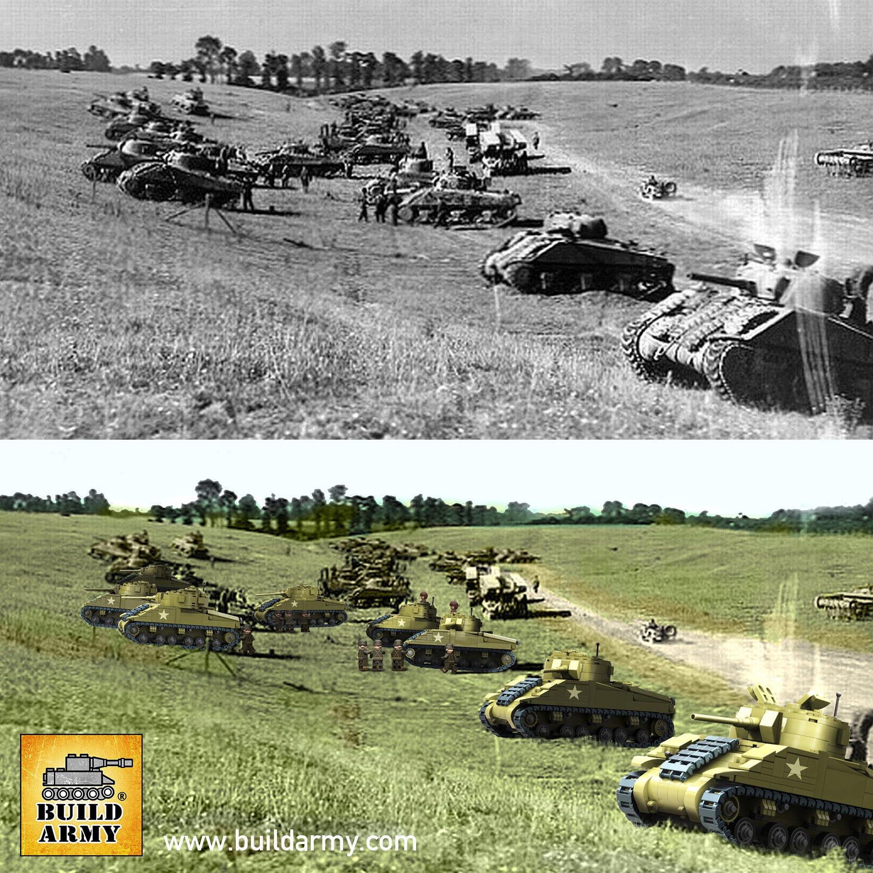 Buildarmy 1:33 M4 Sherman - B1001