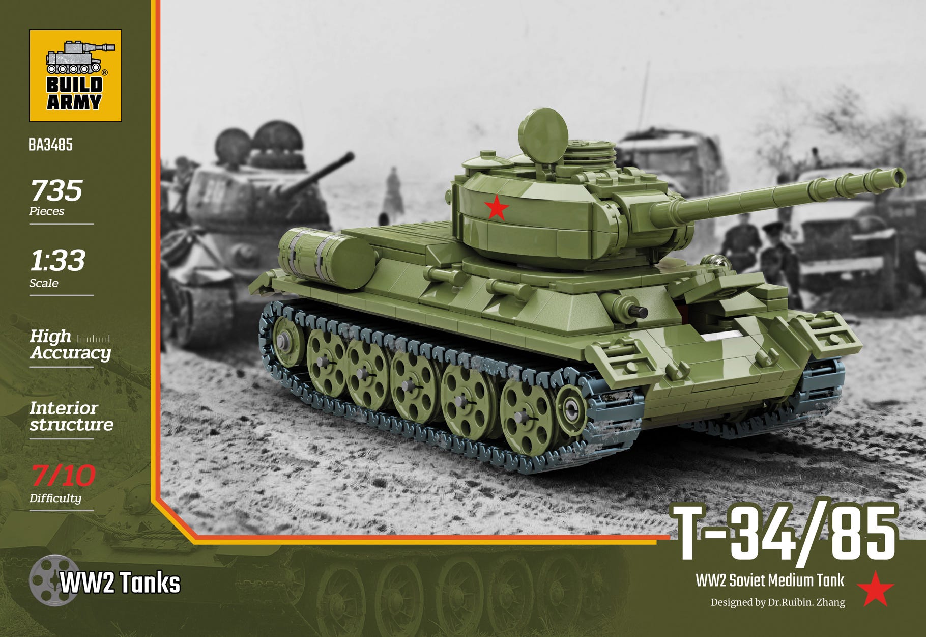 Buildarmy 1:33 Soviet T34/85 - B3485