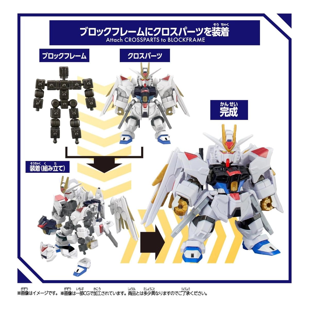 Bandai Blockcross BCG-002 Mighty Strike Freedom Gundam ZGMF/A-262PD-P - Loaded Dice