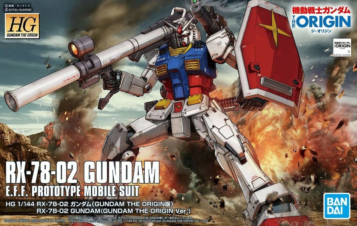 Bandai HG 1:144 RX-78-02 Gundam (Gundam the Origin Version) - MK58929