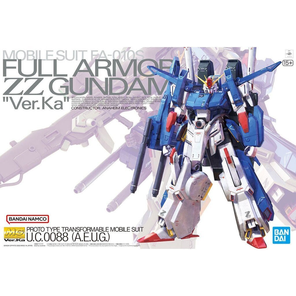 Bandai MG 1:100 Full Armour ZZ Gundam Version Ka - MK72026