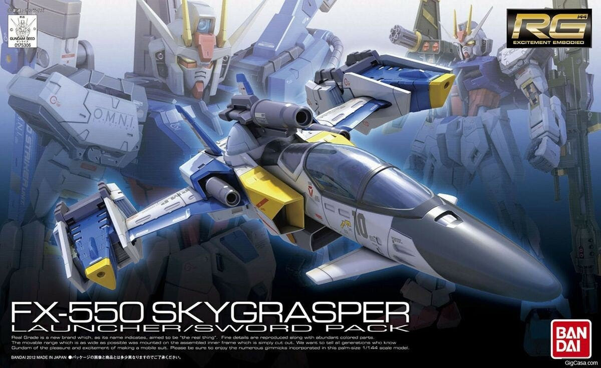 Bandai RG 1:144 FX550 Sky Grasper Launcher / Sword Pack - MK63052