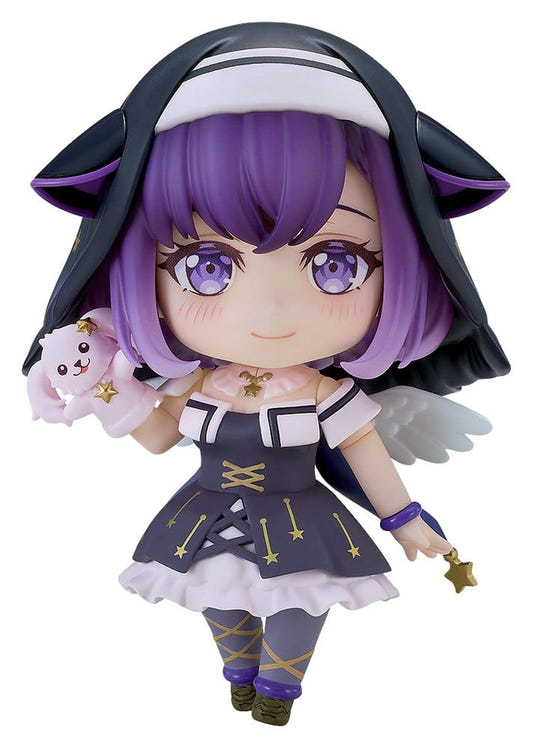 Good Smile Nendoroid BanG Dream! Miyako Fuji figure, front view in hood with plush companion
