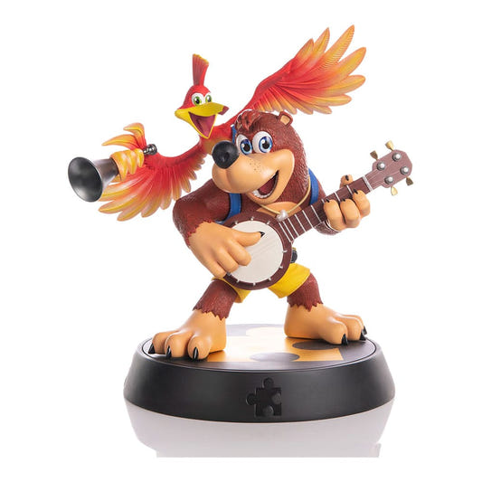 First 4 Figures Banjo-Kazooie Duet 1/4 resin statue, Banjo on banjo and Kazooie with kazoo, front view