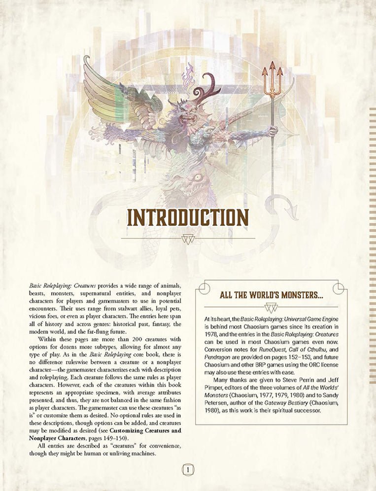 Basic Roleplaying: Creatures - Loaded Dice