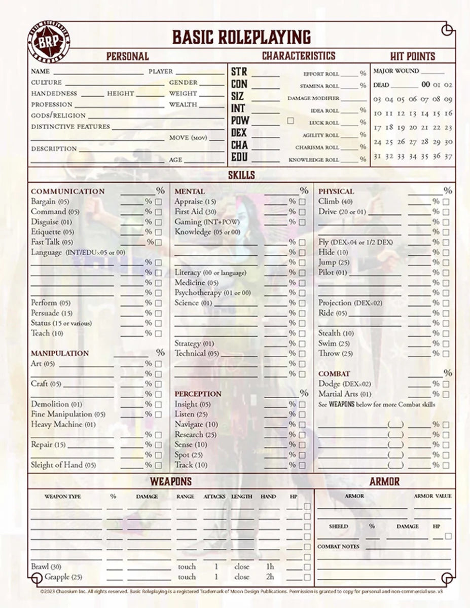 Basic RolePlaying - Universal Game Engine Hardcover - Loaded Dice