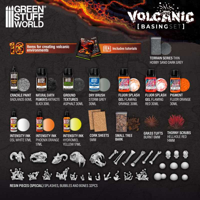 Green Stuff World - Environment Basing Sets - Volcanic - Loaded Dice
