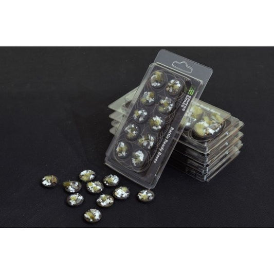 Gamers Grass Battle Ready Bases - Winter Round 25mm (x10) - Loaded Dice