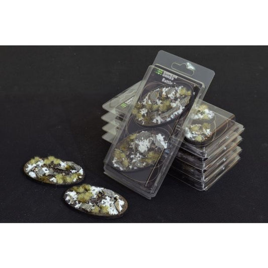 Gamers Grass Battle Ready Bases - Winter Oval 90mm (x2) - Loaded Dice