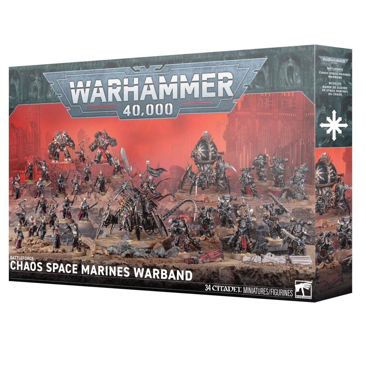 Warhammer 40,000 Chaos Space Marines Warband box on a white background