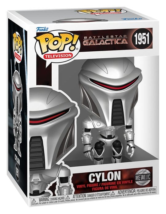 Battlestar Galactica Funko Pop! Cylon 1951 metallic vinyl figure in its window box
