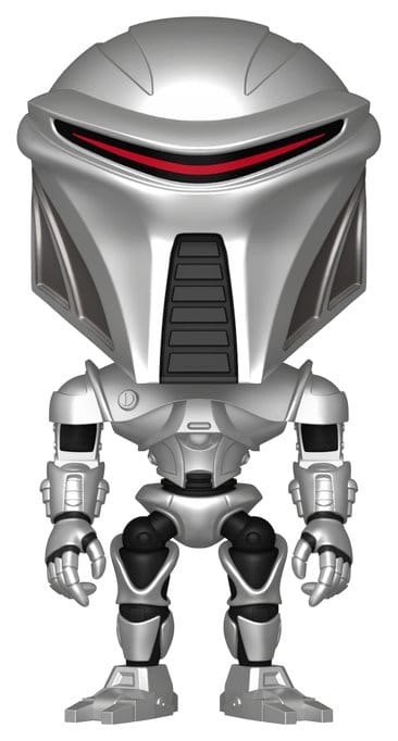 Funko Pop! Television Cylon Centurion vinyl figure from Battlestar Galactica in metallic silver