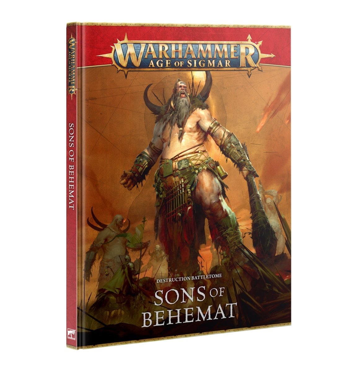Warhammer Age of Sigmar Battletome: Sons of Behemat hardback, cover with a gargant