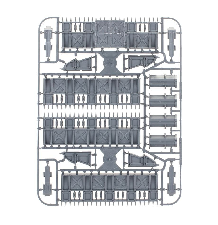 Battlezone Fronteris stockades unpainted plastic sprue, frame 2 of 2