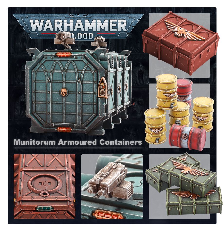 Battlezone Manufactorum: Munitorum Armoured Containers model detail - Loaded Dice