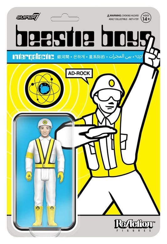 Super7 Beastie Boys Ad-Rock Intergalactic Crossing Guard ReAction figure on blister card