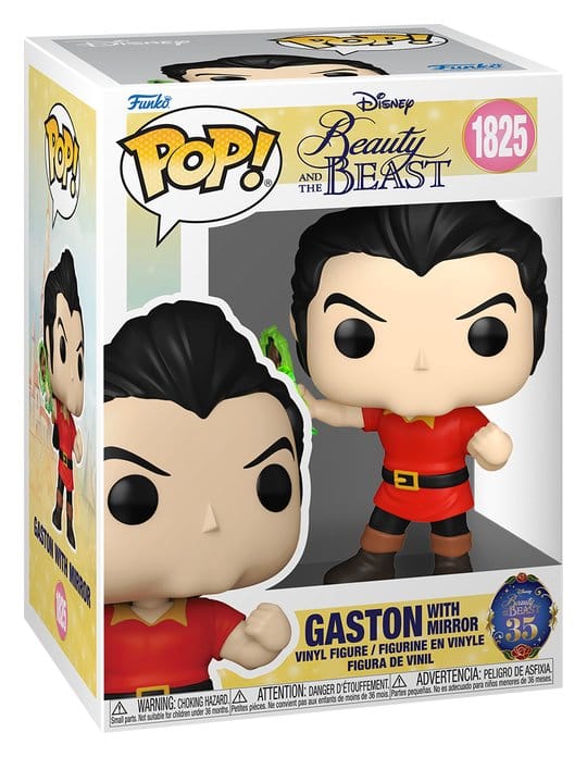 Disney Beauty and the Beast Funko Pop! Gaston with Mirror 1825 vinyl figure in its window box